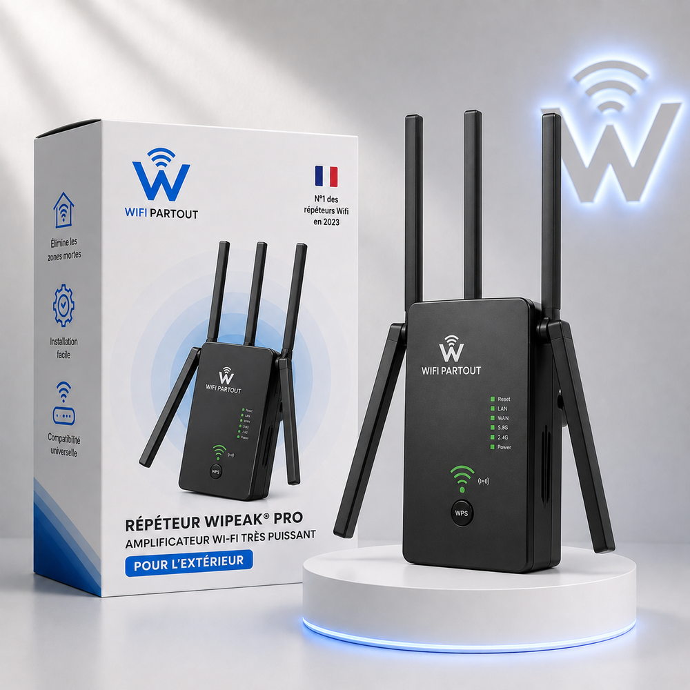 Amplificateur Wi-Fi Ultra-Boost pour Maison Plusieurs Etages WiPeak® Pro