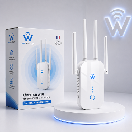 Amplificateur et Répéteur Wi-Fi Sans Fil Ultra Puissant WiForce® Pro