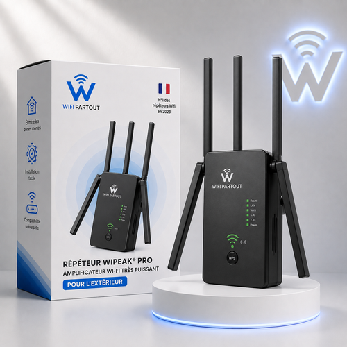 Amplificateur Wi-Fi Ultra-Boost pour Maison Plusieurs Etages WiPeak® Pro