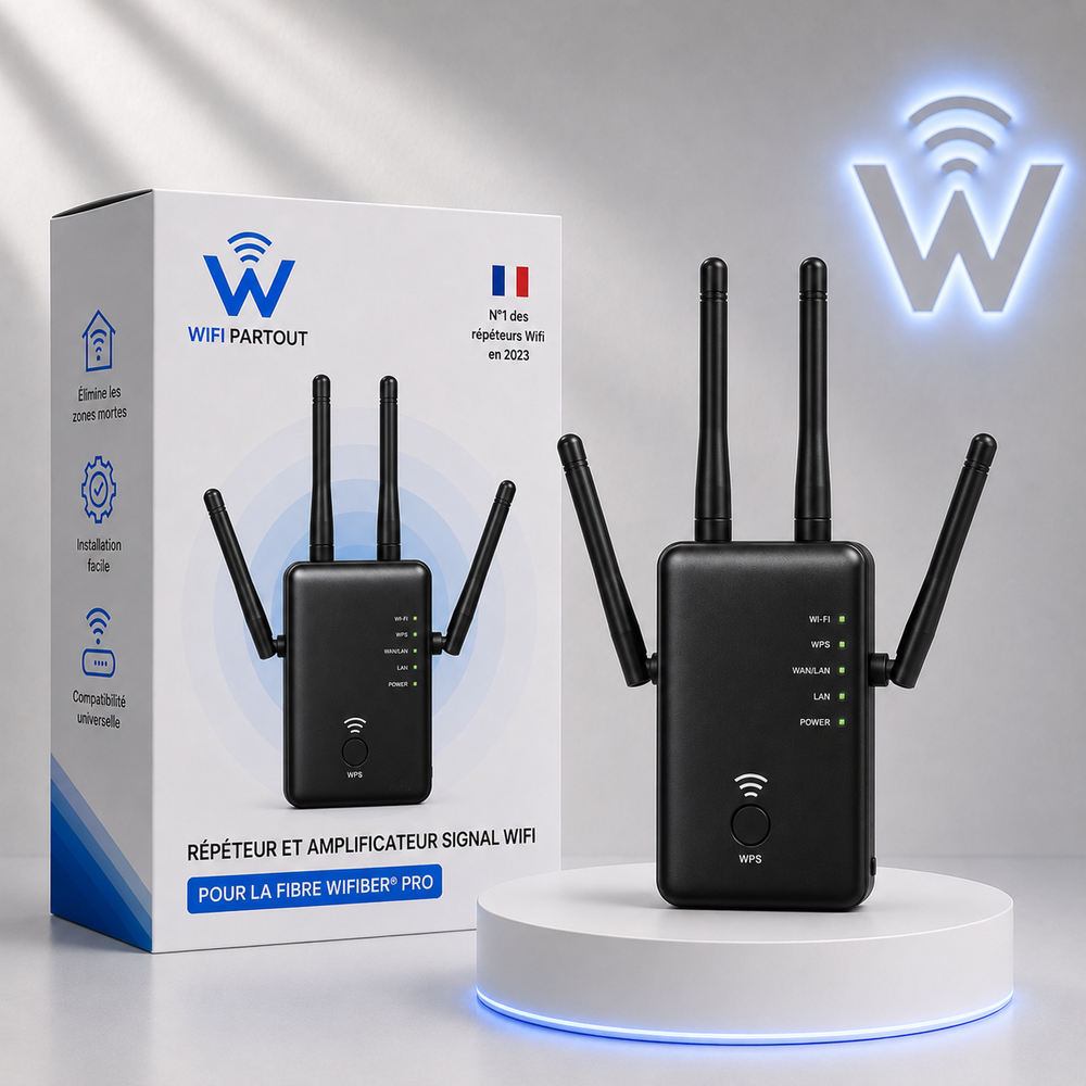 Répéteur et Amplificateur Signal Wifi pour la Fibre WiFiber® Pro