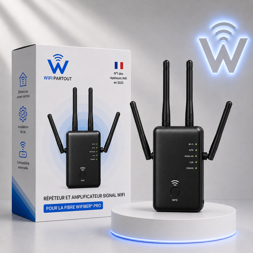 Répéteur et Amplificateur Signal Wifi pour la Fibre WiFiber® Pro
