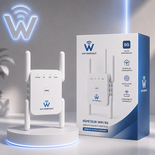 Amplificateur 5G et Répéteur Wi-Fi Super Puissant WiSonic® Pro